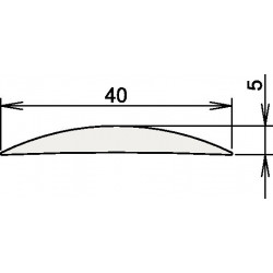 Seuil en aluminium 090 3-111 L.965mm argent alu elox.ATHMER
