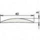 Seuil en aluminium 090 3-111 L.1215mm argent alu elox.ATHMER