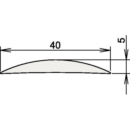 Seuil en aluminium 090 3-111 L.1215mm argent alu elox.ATHMER