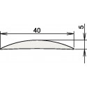 Seuil en aluminium 090 3-111 L.1215mm argent alu elox.ATHMER