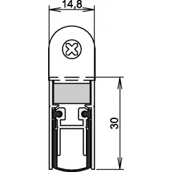 Joint de porte Schall-Ex® DUO L-15 WS 1-382 2-s.L.1083mm Alu anodisé.HLT ATHMER