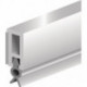 Rail d'étanchéité PTS-ZK longueur 2100 mm largeur 6 mm blanc blanc avec lèvre en PVC souple ELLEN