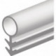 Joint de butée de porte 104 longueur 100 m pour fraisage en flan silicone D. 6 mm gris