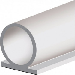 Joint de butée de porte profil oméga 137 longueur 25 m largeur 8 mm silicone brun nu