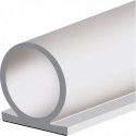 Joint de butée de porte profil oméga 137 longueur 25 m largeur 8 mm silicone noir nu