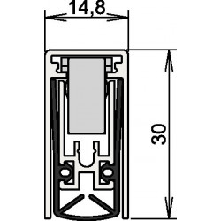 Joint de porte Schall-Ex® L-15/30 WS 1-880 1-s.L.833mm Alu anodisé.HLT ATHMER