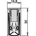 Joint de porte Schall-Ex® L-15/30 WS 1-880 1-s.L.958mm Alu anodisé.HLT ATHMER