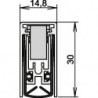 Joint de porte Schall-Ex® L-15/30 WS 1-880 1-s.L.958mm Alu anodisé.HLT ATHMER