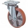 Roulette orientable avec frein D. de la roue 160 mm cap. charge 300 kg avec plaq