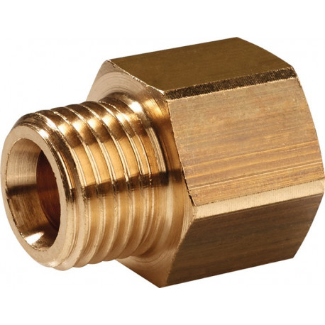 Mamelon de réduction laiton filetage extérieur G 1/4 po. filetage intérieur G 1/8 PROMAT (Par 10)