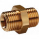 Mamelon fileté double laiton filetage extérieur G 3/8 x G 1/2 po. SW 24 mm (Par 10)