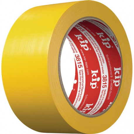 Ruban protecteur en PVC 3815 jaune longueur 33 m largeur 50 mm rouleau KIP (Par 6)