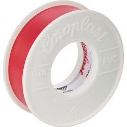 Ruban isolant électrique 302 rouge longueur 10 m largeur 15 mm rouleau COROPLAST (Par 20)
