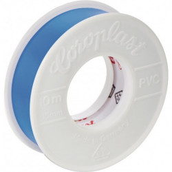 Ruban isolant électrique 302 bleu longueur 10 m largeur 15 mm rouleau COROPLAST (Par 20)