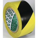 Ruban de marquage de sol F33 PVC noir/jaune longueur 33 m largeur 50 mm rouleau