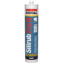 Enduit d’étanchéité en silicone Silirub Pro N noir 300 ml cartouche SOUDAL (Par 15)