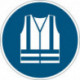 Pictogramme d'obligation ASR A1.3/DIN EN ISO 7010 gilet de signalisation obligat (Par 5)