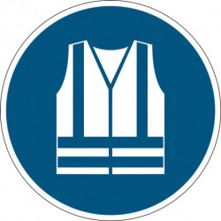 Pictogramme d'obligation ASR A1.3/DIN EN ISO 7010 gilet de signalisation obligat (Par 5)