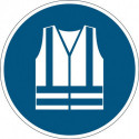 Pictogramme d'obligation ASR A1.3/DIN EN ISO 7010 gilet de signalisation obligat (Par 5)