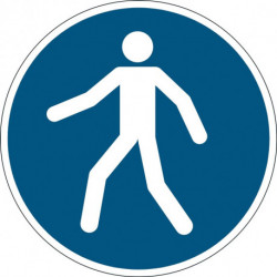 Pictogramme d'obligation ASR A1.3/DIN EN ISO 7010 emprunter une voie piétonne 43 (Par 5)