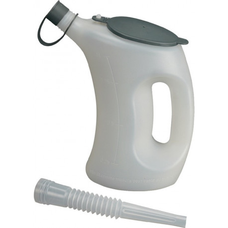 Gobelet Degrésué 1 l avec couv.et capuchon prot./sortie flex HDPE PRESSOL