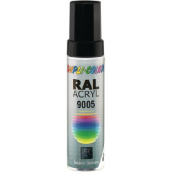 Crayon à vernis noir foncé brillant RAL 9005 12 ml 12 ml tige DUPLI-COLOR (Par 30)