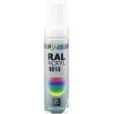 Crayon à vernis blanc pur mat RAL 9010 12 ml 12 ml tige DUPLI-COLOR (Par 30)
