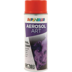 Bombe de peinture de couleur AEROSOL Art rouge pompier brillant RAL 3000 400 ml (Par 6)