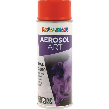 Bombe de peinture de couleur AEROSOL Art rouge pompier brillant RAL 3000 400 ml (Par 6)