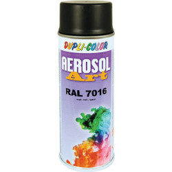 Bombe de peinture de couleur AEROSOL Art gris anthracite mat RAL 7016 400 ml bom (Par 6)