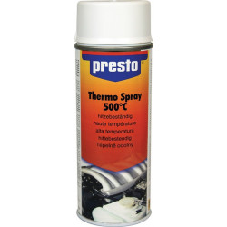 Spray de peinture thermique Profi 500 degr. C blanc 400 ml 400 ml bombe aérosol PRESTO (Par 6)