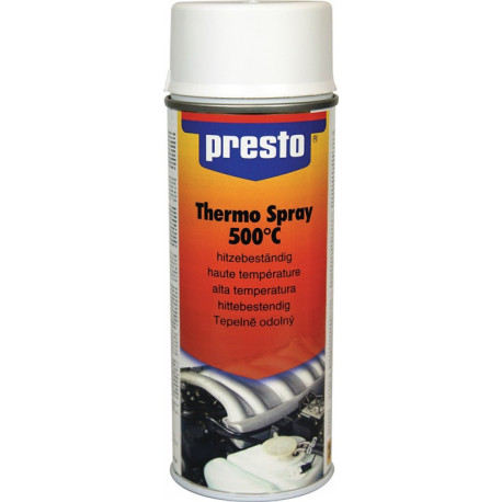 Spray de peinture thermique Profi 500 degr. C blanc 400 ml 400 ml bombe aérosol PRESTO (Par 6)