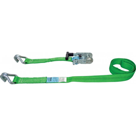 Sangle d'amarrage DIN EN 12195-2 longueur 4 m largeur 35 mm av cliq. press. DoRapid + crochet prof. LC U 2000 daN DOLEZYCH