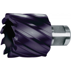 Couronne de carrotage D.20mm HSS TiAlN- recouvert Prof. coupe .30mm Weldon RUKO