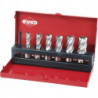 Set de carrotage 7 pièces D. 12-22 mm HSS profondeur de coupe 30 mm Weldon RUKO
