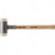 Maillet à frappe amortie SUPERCRAFT longueur 300 mm D. de la tête 20 mm Hickory antirebond dur nylon blanc HALDER