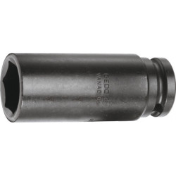 Jeu d'embout de clé à douille forte démult. K 19 L 1/2 ” ouv. de clé 17 mm L. 80 mm