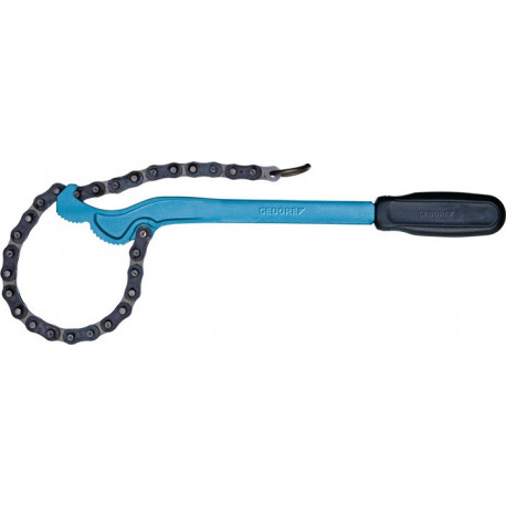 Clé à chaîne 120 longueur tot. 355 mm envergure 17-114 mm pour canalisations 3/8-4 po. acier spécial au chrome-vanadium GEDORE