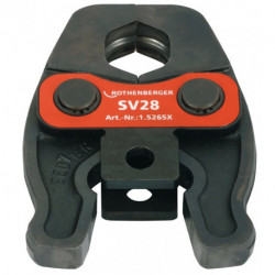 Mâchoire de presse Compact V/SV 19 kN largeur nominale 15 mm métal/métal non ferreux adapté à ROMAX Compact ROTHENBERGER
