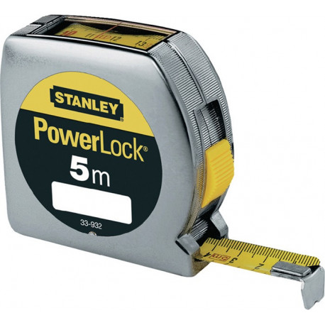 Mètre-ruban de poche PowerLock longueur 5 m largeur 19 mm mm/cm EGII fenêtre en plastique fenêtre plastique SB STANLEY
