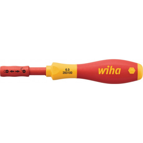 Porte-embout SoftFinish electric slimVario VDE Longueur totale 160 mm pour slimBits 6 mm WIHA