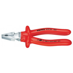 Pince universelle à forte démultiplicat. longueur 200 mm chromé isolé par immersion VDE KNIPEX