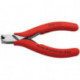 Coup. frontale pour l'electronique DIN ISO 9654 longueur 115 mm forme 0 facette oui poli miroir revêtement en plastique KNIPEX