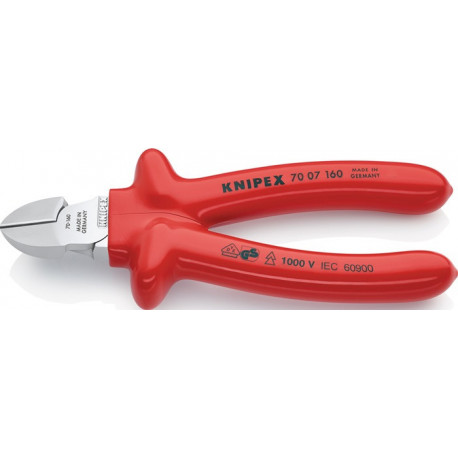 Pince coupante diagonale longueur 160 mm plongée isolée KNIPEX