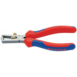 Pince à dénuder longueur 160 mm poli gaines multicomposant sans ressort d’ouverture KNIPEX