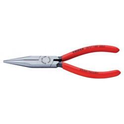 Pince à becs longs longueur totale 190 mm forme 2 tête polie revêtement en plast