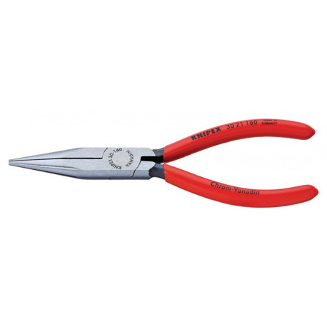Pince à becs longs longueur totale 190 mm forme 2 tête polie revêtement en plast