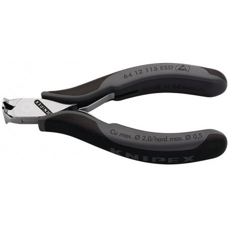 Coup. frontale pour l'electronique DIN ISO 9654 longueur 115 mm forme 1 fac. oui, petit for. poli miroir gaines multicomposant KNIPEX
