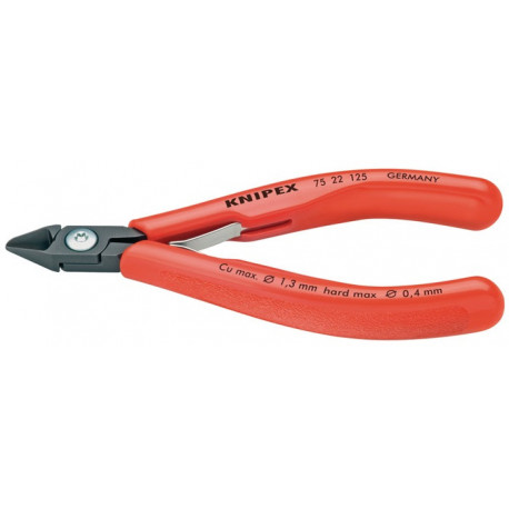 Pince coupante latérale électronique DIN ISO 9654 longueur 125 mm forme 2 facette oui, petit format KNIPEX