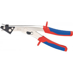 Grignoteuse de tôle longueur totale 280 mm largeur de coupe 2,7 mm nickelé gaines multicomposant KNIPEX